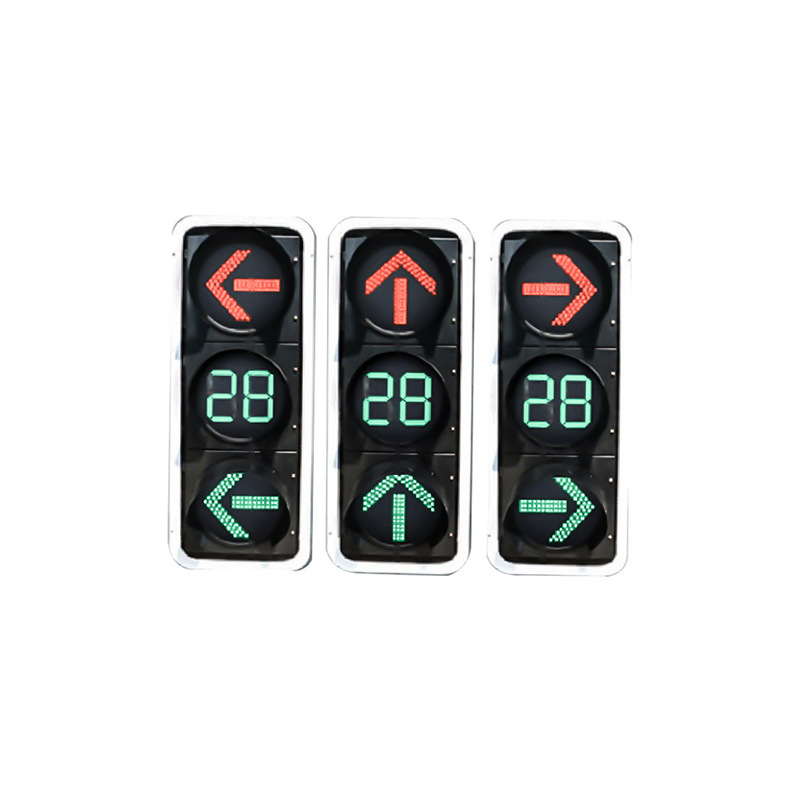 力恒交通 400塑壳铝壳厂家批发led交通信号灯倒计时箭头红绿灯