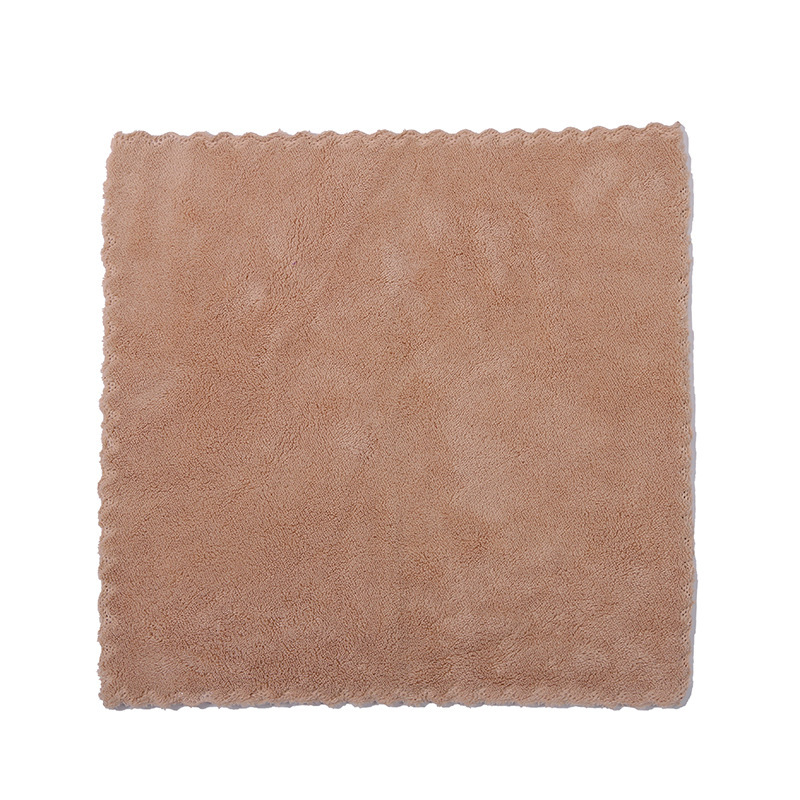 Coral Fleece Absorbent Dishcloth Kitchen Supplies Household Cleaning Brush Table Rag Scouring Pad Factory Wholesale