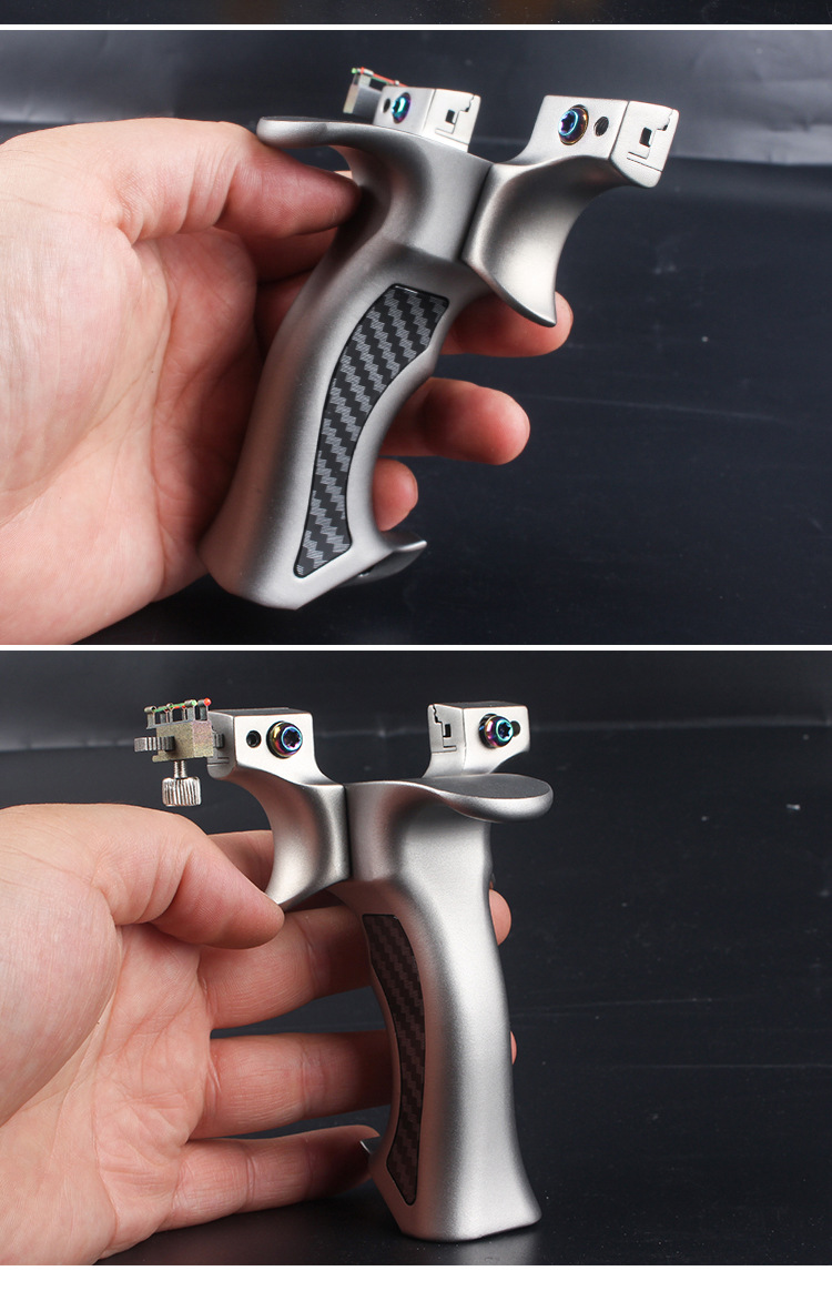 不锈钢盖世英雄弹弓 弓途移动圆头高精准扁皮飞虎弓 大威力弹工器