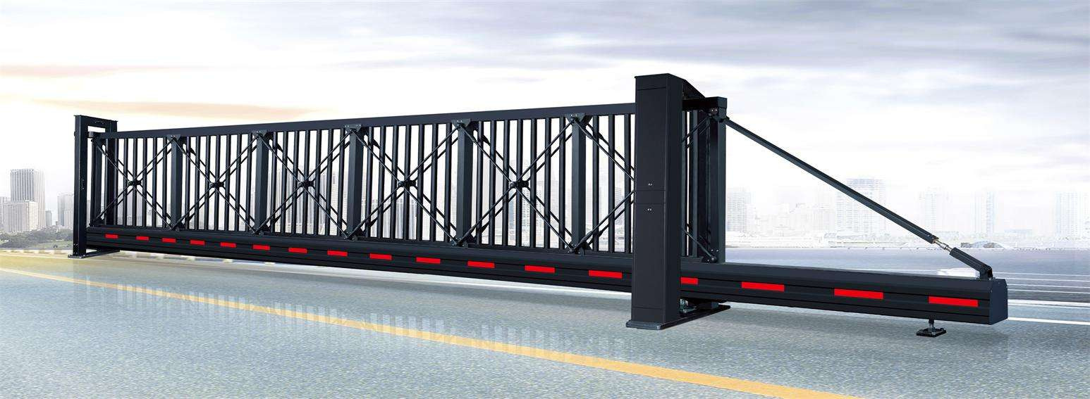 伸缩门小区工地学校厂房自动不锈钢收缩门无轨金属格栅