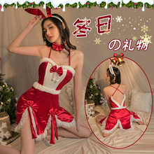 新款情趣内衣性感诱惑不规则吊带裙激情新年款圣诞套装5862