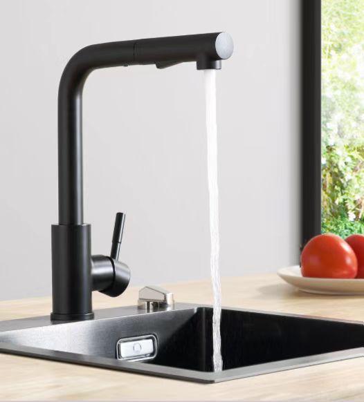 Kitchen Pull-out Faucet Hot and Cold Factory Self-Selling Stainless Steel Sink Sink Retractable Sink Faucet Water Tap