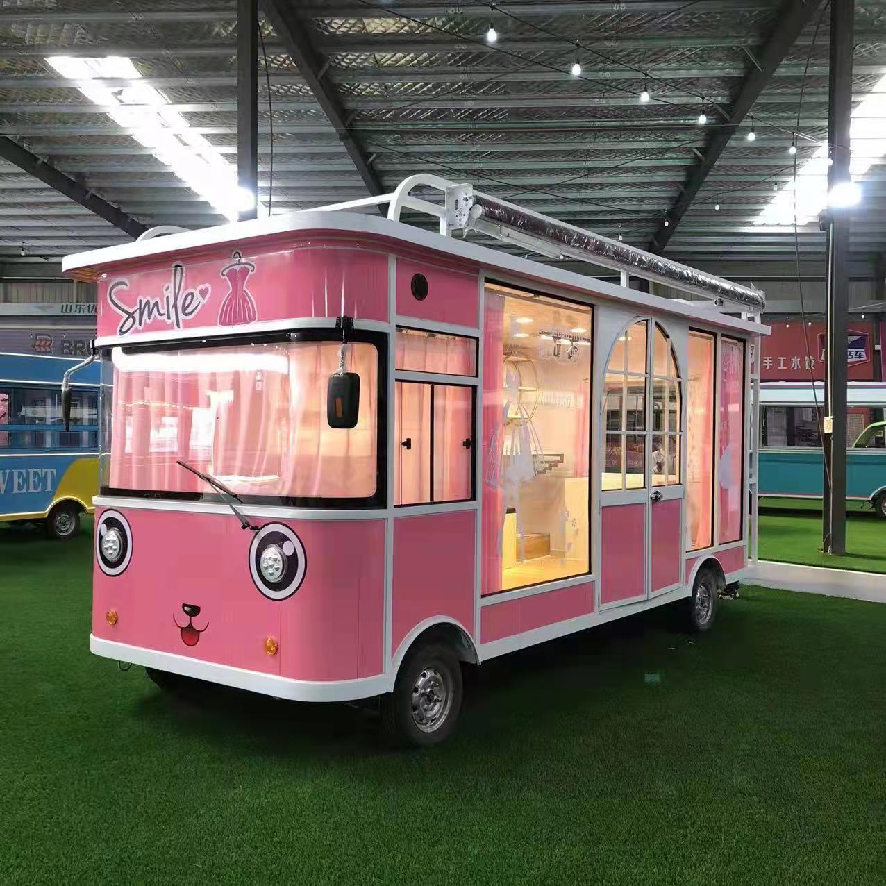 多功能餐车电动四轮移动炸串烧烤早餐快餐售卖摆摊推车