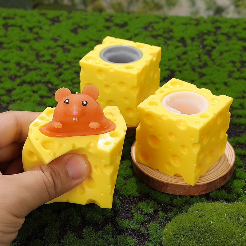 抖音爆款新款解压玩具捏捏乐打地鼠玩具老鼠挤压杯大号发泄玩具