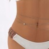 Europe and America Cross border Selling multi-storey Metal chain Body Accessories Sandy beach Vacation wind personality Diamond tassels Waist chain Europe and America Cross border Selling multi-storey Metal chain Body Accessories Sandy beach Vacation wind personality Diamond tassels Waist chain