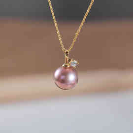 DIY珍珠配件新款S925纯银简约锆石镶钻吊坠空托时尚精致经典百搭