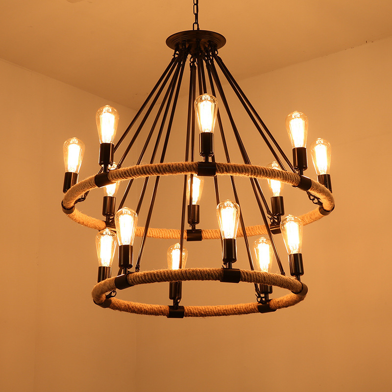 工业风吊灯绳吊灯