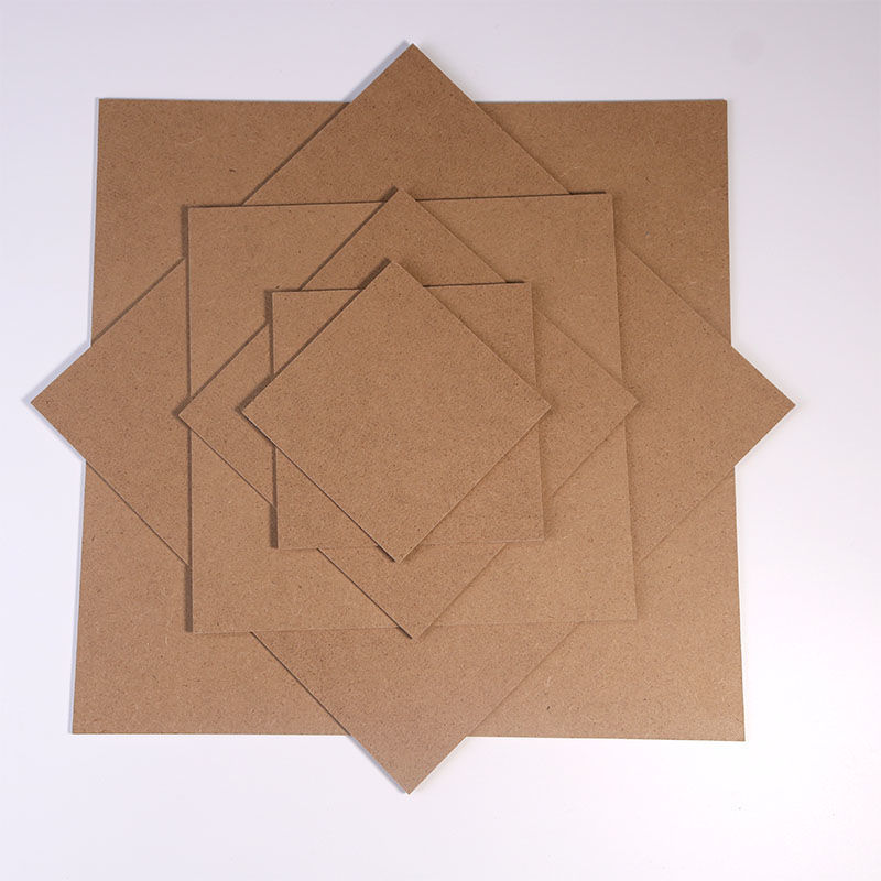 中密度纤维板3mm密度板粘土黏土底板diy厚硬纸板卡方形硬纸板跨境