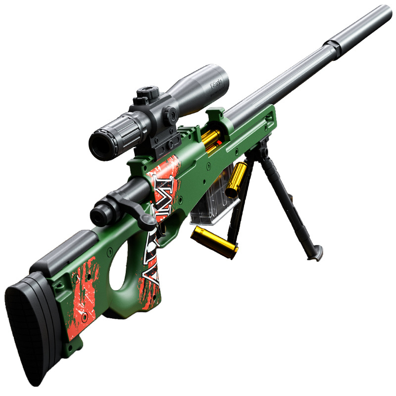 悍迪大号awm儿童玩具软弹枪仿真手拉可抛壳98k狙击抢男孩吃鸡模型