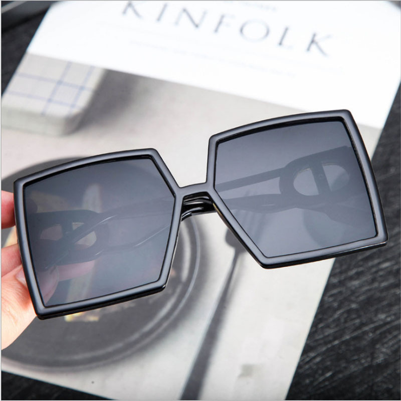 New Cross-Border Hollow Glasses Leg Sunglasses Large Frame European and American Fashion Square Retro Men's Sunglasses Women's Ins