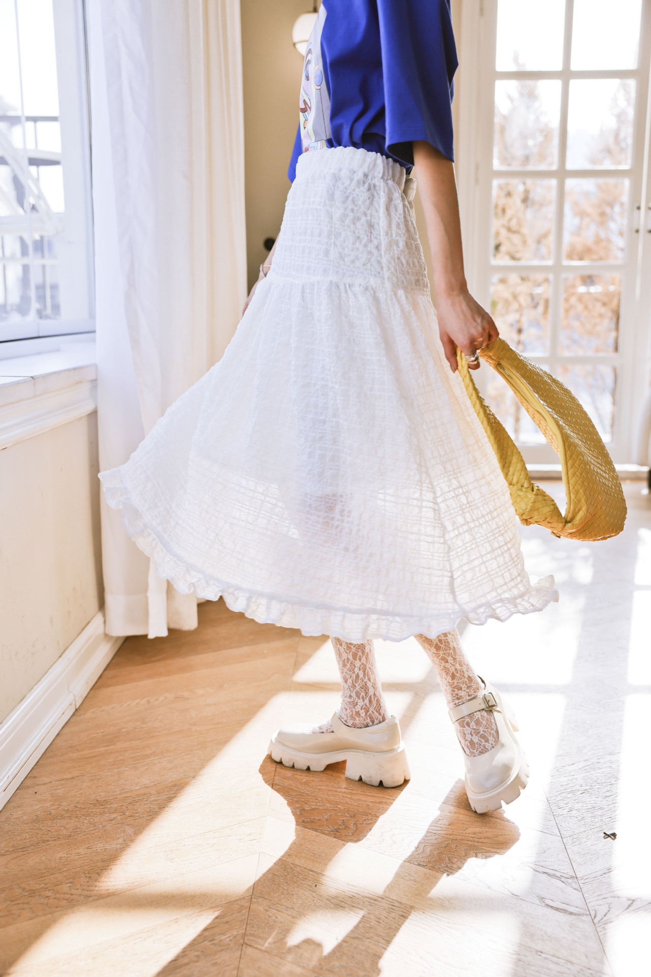 【清仓】7667韩版柔美泡泡纱半身裙蓬蓬裙白色春夏新款一手源头