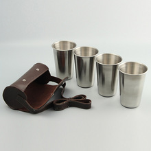 厂家直供不锈钢大杯套装 创意便携式旅行水杯  不锈钢啤酒杯批发