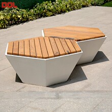 厂家批发玻璃钢座椅商场休闲椅户外园林六角形休息椅子广场商业街