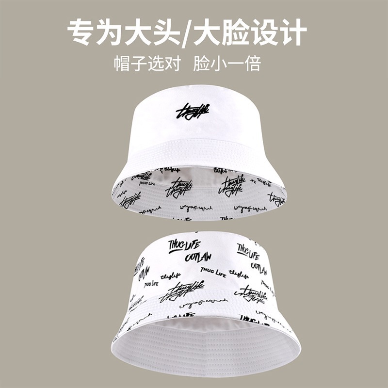 渔夫帽男夏季潮大头围夏季防晒帽子潮牌遮阳男士太阳帽男款登山帽