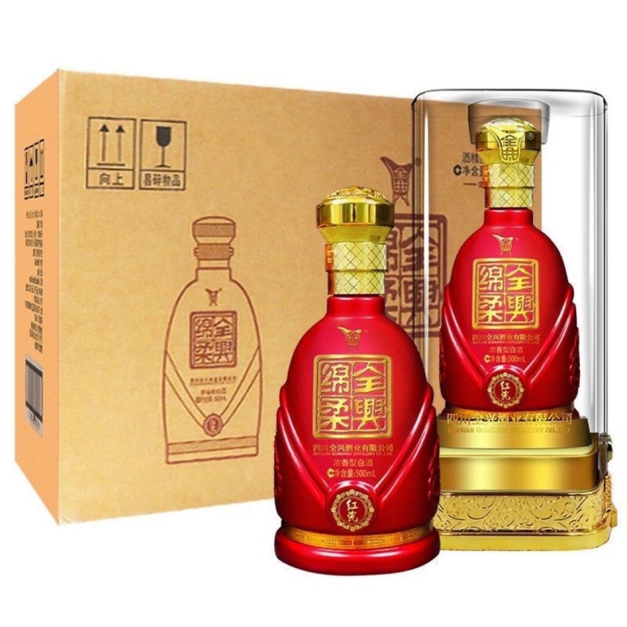 全兴红瓷 50度 浓香型白酒 整箱六瓶装