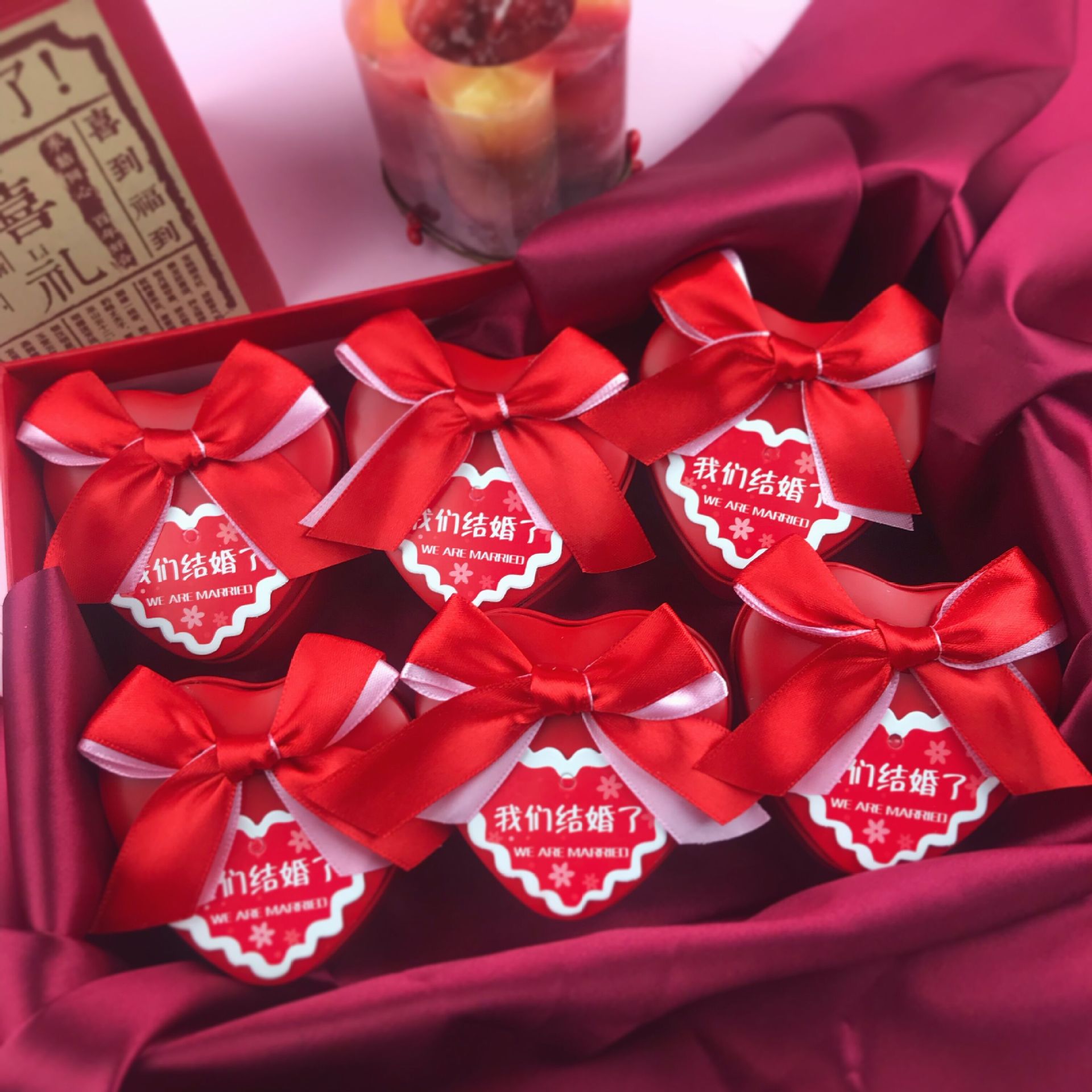 喜糖成品含糖礼盒装风新款小红书婚礼糖盒结婚喜糖盒铁盒饰品配件