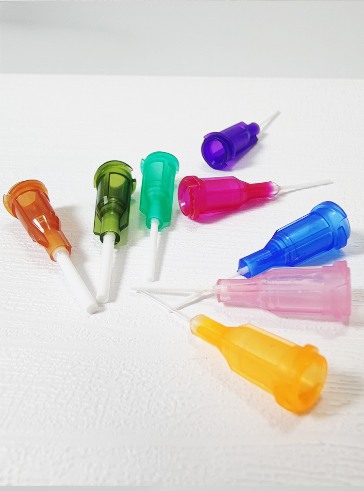 pp全塑胶点胶机针头精密螺口针嘴螺纹针咀塑料平头打胶点胶机配件