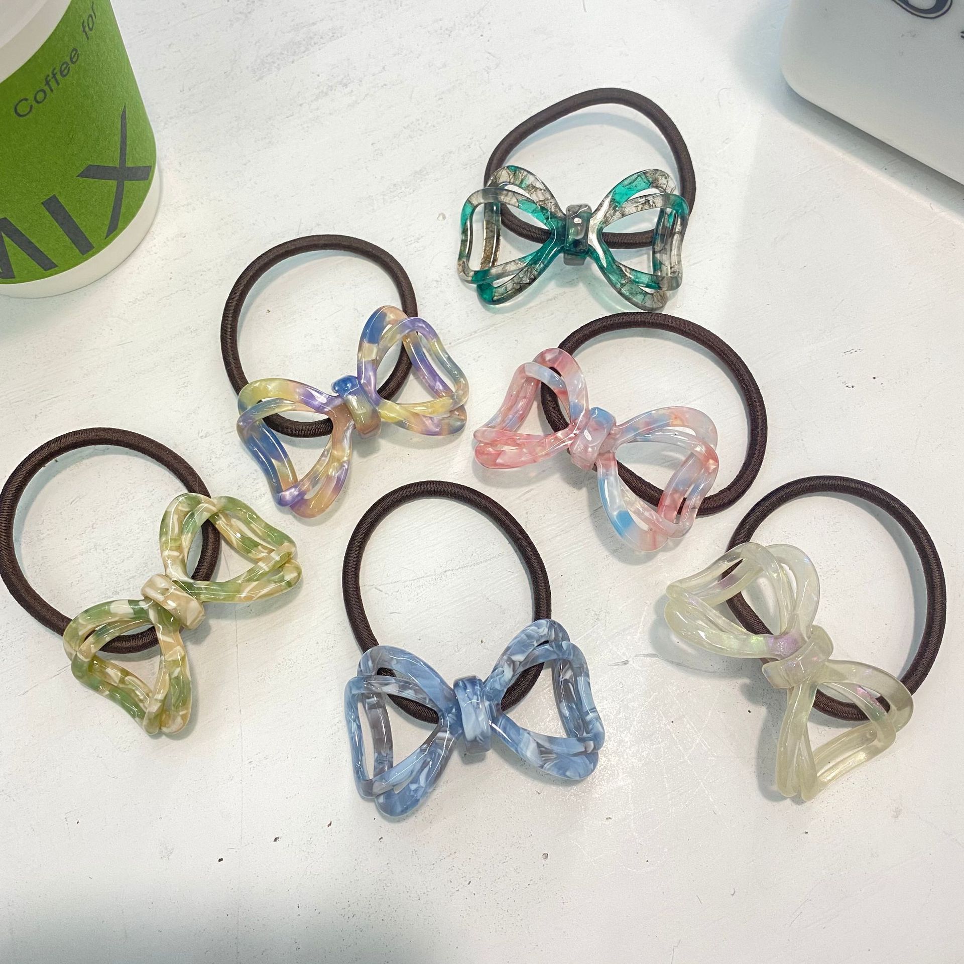 韩国发饰少女可爱发圈甜美蝴蝶结头绳精致发绳饰品高级感精致