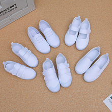 儿童小白鞋白布鞋男童室内幼儿园学生帆布鞋女童舞蹈体操白色运动