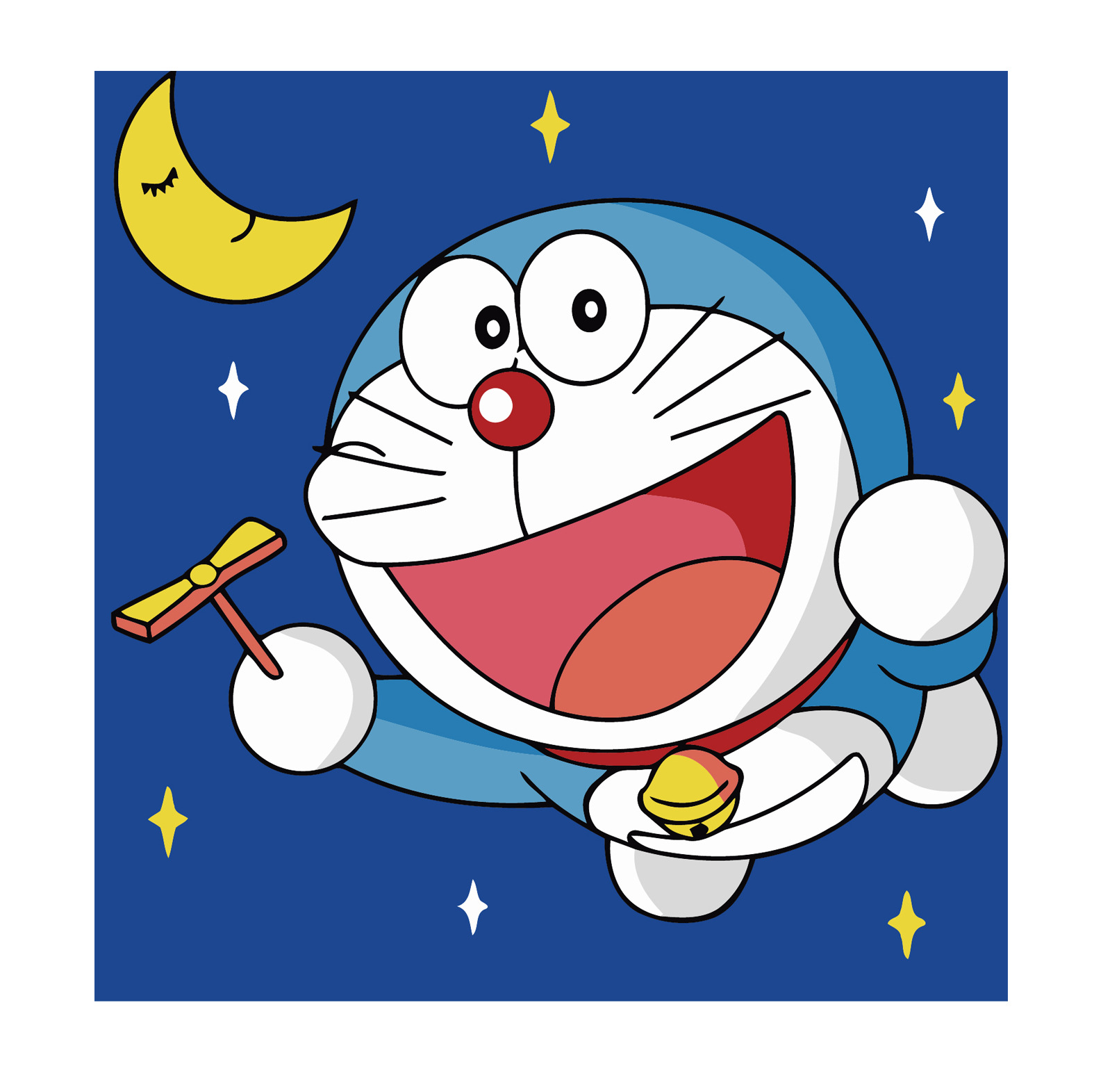 厂家批发儿童油画叮当猫20*20diy数字油画客厅装饰画国内电商货源