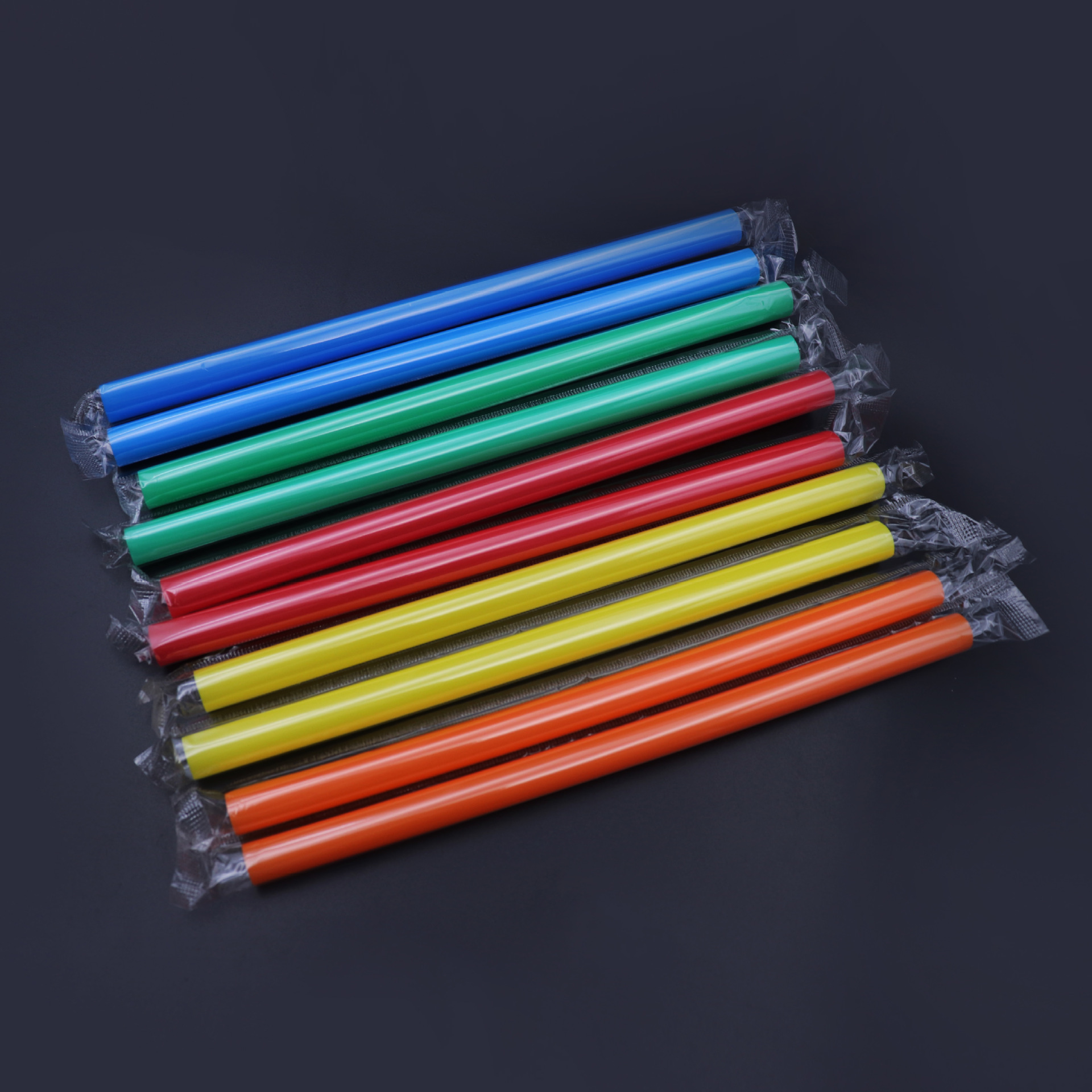 一次性奶茶吸管12mm独立包装彩色塑料珍珠奶茶吸管100支粗吸管