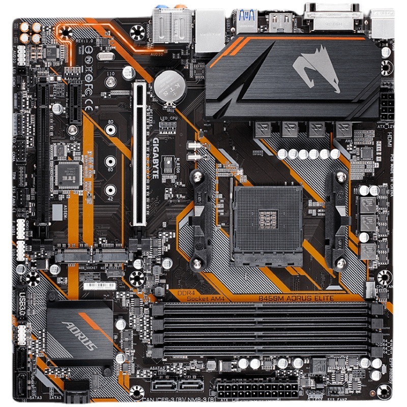 适用技嘉b450m aorus elite小雕台式机电脑游戏电竞办公m-atx主板