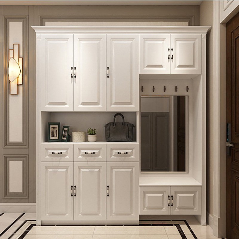 简约现代鞋柜门厅柜入户衣帽柜北欧玄关柜欧式储物柜隔断柜