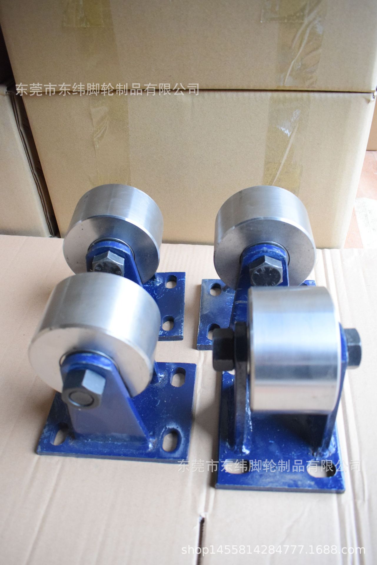 万向钢轮 360度转滚轮 钢制超重型铁脚轮承受重3~5吨轮子可做10吨