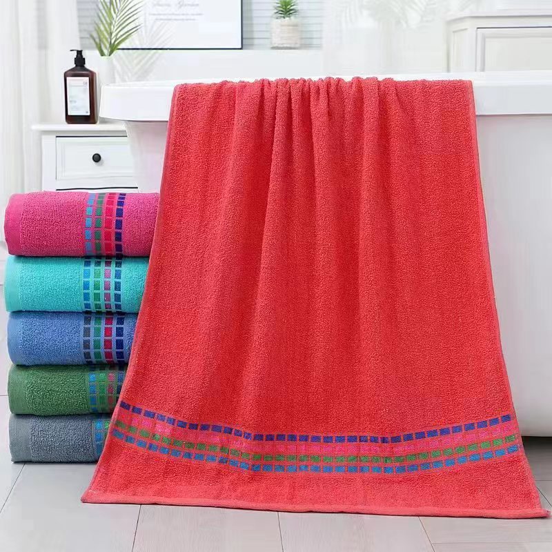 Export Foreign Trade African Bath Towel Plain Color Broken Bath Towel Various Pattern Color Pattern Can Be Set Cross-Border 370G