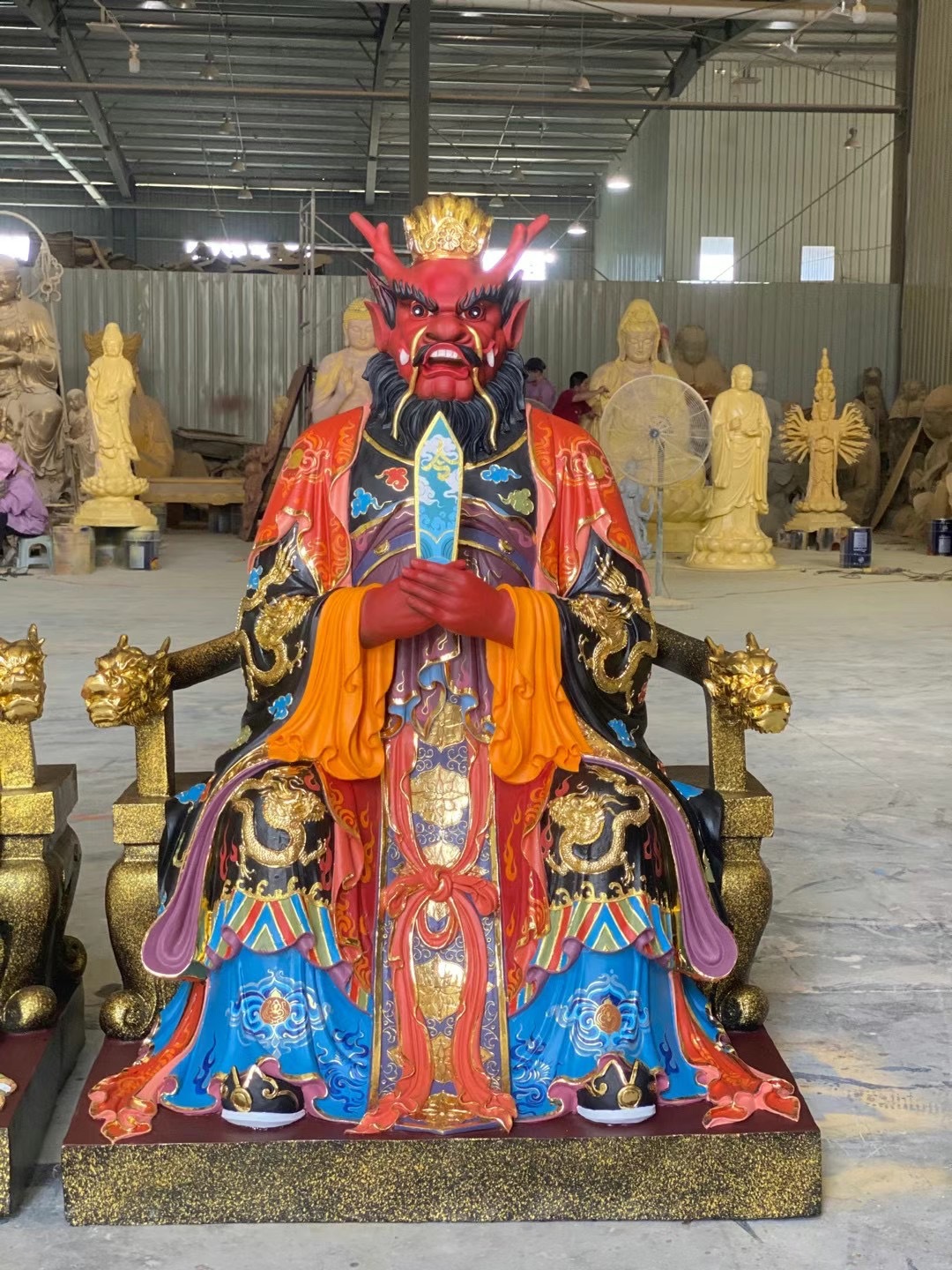 寺庙龙王爷神像 来图塑造四海龙王三太子东海西海龙王神像