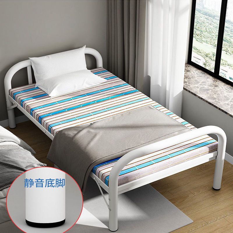 办公室折叠床午休床单人床午休两折木板床加固简易铁艺陪护床跨境