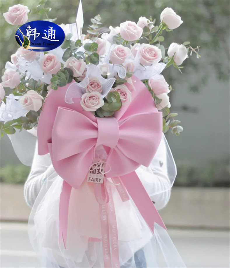 批发海绵布韩式中号蝴蝶结鲜花包装花束装饰花艺店婚房背景墙布置