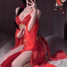 唐风复古汉服睡衣异域风情宫廷超仙公主裙古装贵妃睡裙古代侍寝服