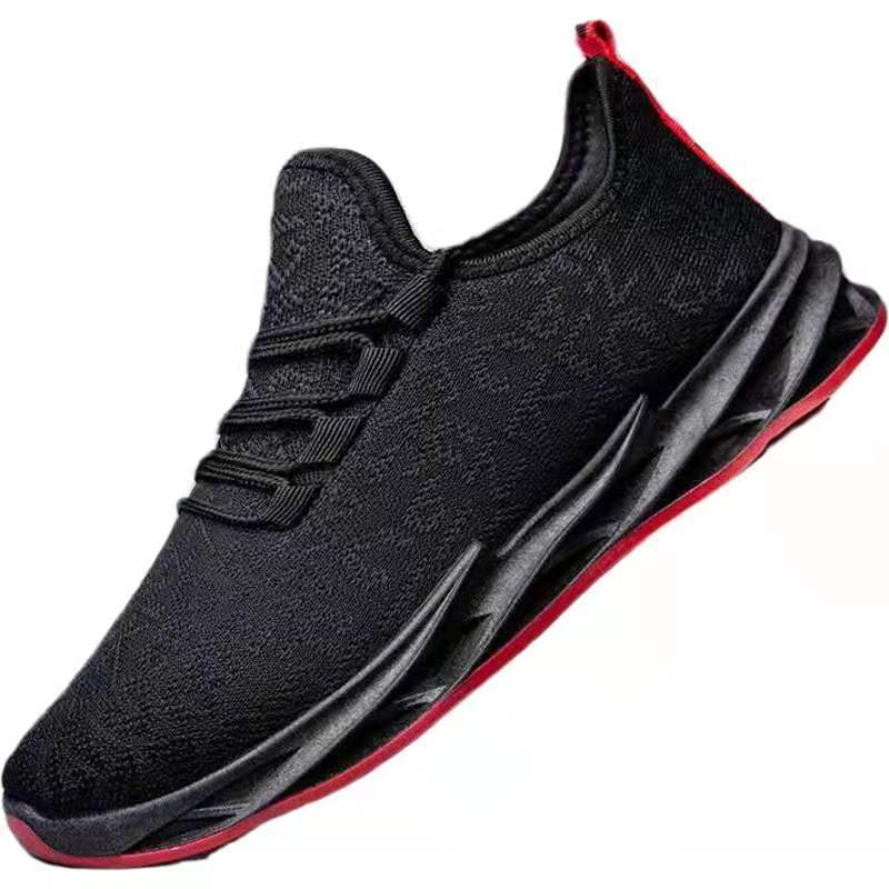 One Piece Dropshipping Men's Sneaker Lace-up Comfortable Light Running Shoes Soft Bottom Korean Style Platform Shoes Wholesale