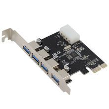 高速芯片PCI-E转USB3.0扩展卡 PCIE转接卡 2口 4口 主板USB扩展坞