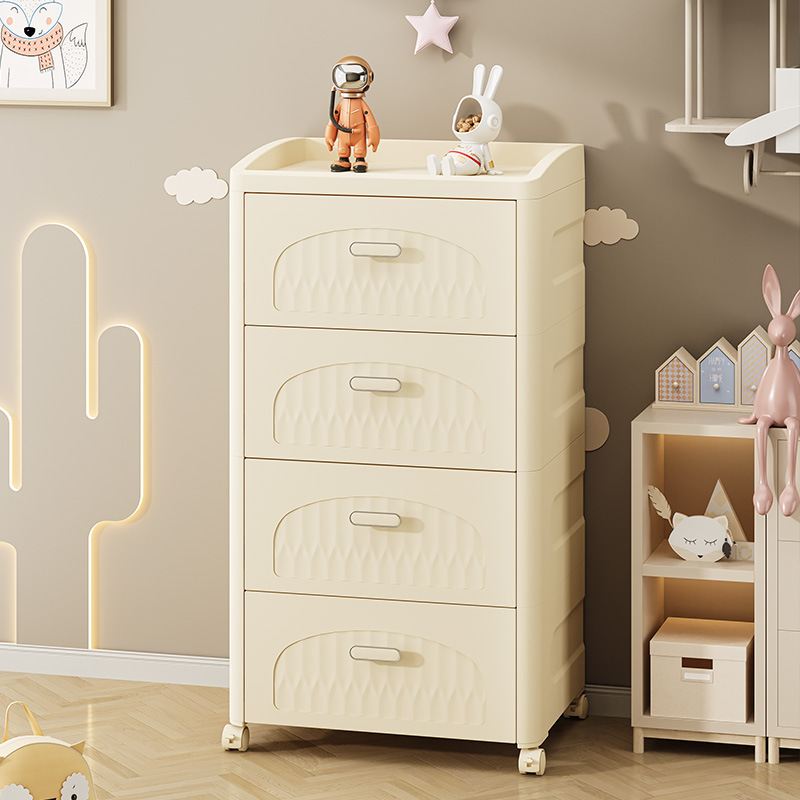 可移动床头柜免安装宝宝简易衣柜收纳柜抽屉式客厅零食玩具储物柜