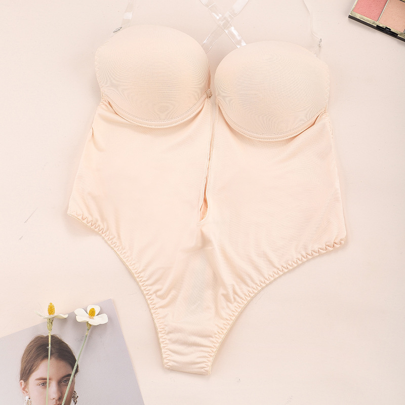 Cross-Border Hot One-Piece Underwear Bra One-Piece Sexy Tube Top European and American Underwear Big Chest Small Push up Bra