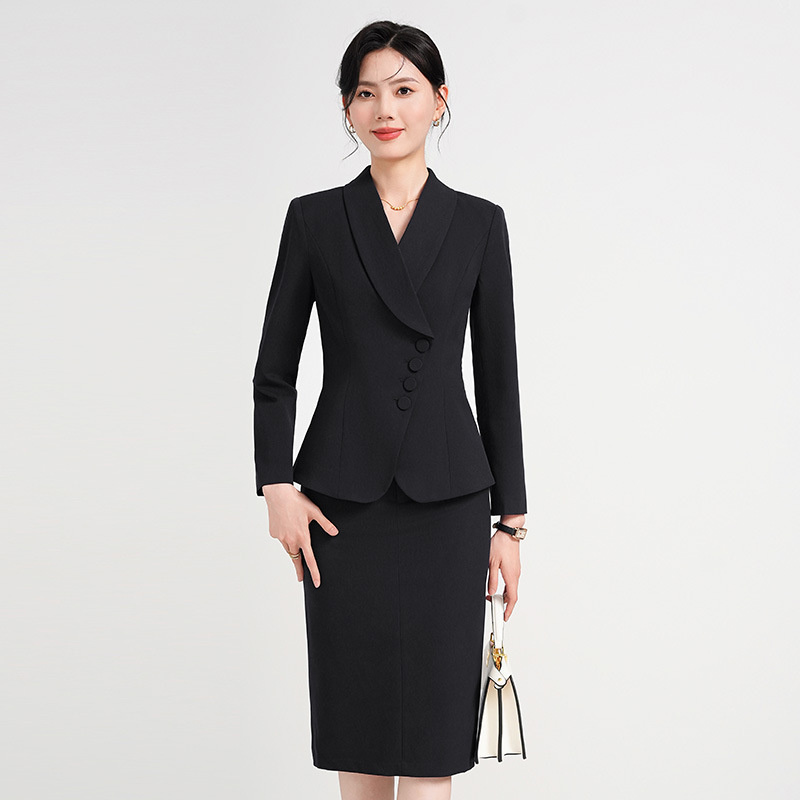 职业西装套裙女高级气质女神范春秋通勤新款主持人上镜正装工作服