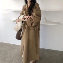 南油秋冬季新款双面羊绒大衣中长款羊毛呢子外套品牌女装批发货源
