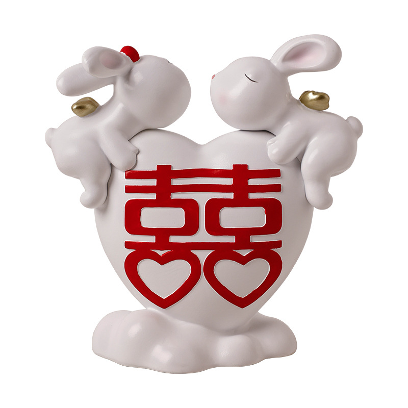 Beihanmei Rabbit Decoration Wedding Gifts for New Couples and Girlfriends Wedding Gifts Engagement Bedroom and Wedding Room Decoration Wholesale