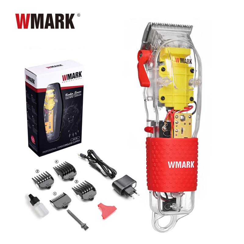 WMARK透明理发器推子 油头电推剪 理发剪NG-108热卖充电 发廊跨境