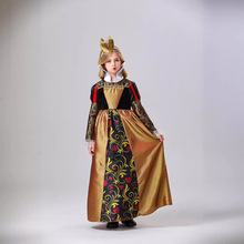 万圣节儿童cosplay爱丽丝梦游仙境红皇后舞台演出服