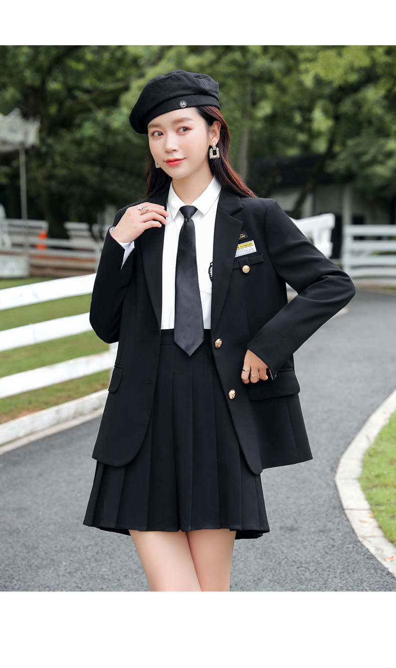 秋冬季高中初中小学生学院风校服西装班服情侣装韩国jk制服定制潮