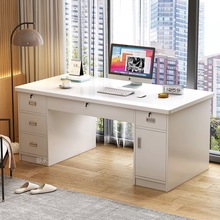 zy加厚电脑桌家用办公桌简约现代卧室带抽屉学生写字桌简易工作桌