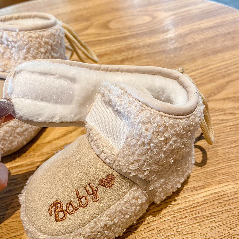 0-1 Years Old Newborn Baby Soft Bottom Toddler Shoes Autumn Winter Cotton Shoes 8-10 Months Old Male and Female Baby Thickened Warm 6