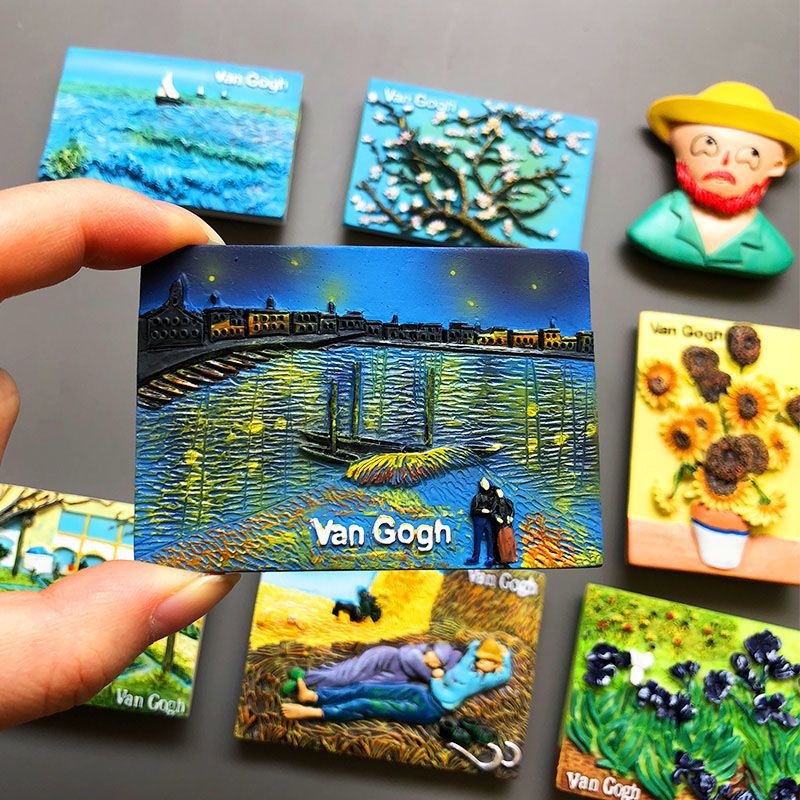 Cross-Border Tourist Attractions Souvenir Refridgerator Magnets Resin Stereo City Attractions Refridgerator Magnets Magnet Customized Wholesale