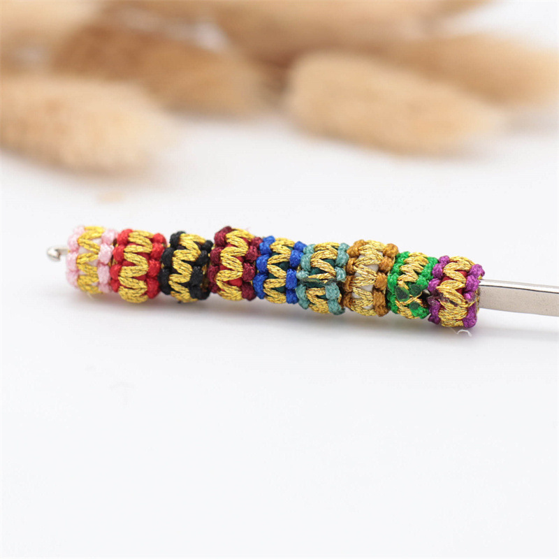 璎珞结平结线圈编绳配件璎珞圈手工编织diy手链手绳饰品扣小装饰