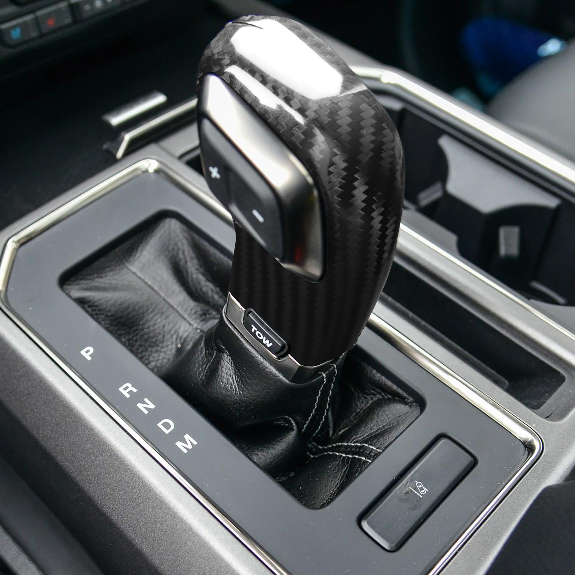 适用福特f150猛禽1718款干碳纤维排挡套档把头汽车改装配件硬件