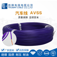 胜牌电线厂家供应AVSS 0.3MM薄壁型汽车用低压电线 PVC绝缘现货