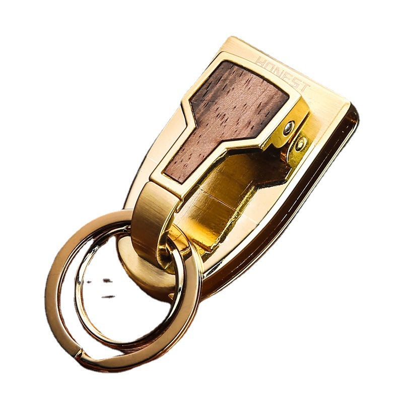 honest百诚新款创意小巧穿皮带钥匙扣全金属腰挂汽车钥匙扣批发